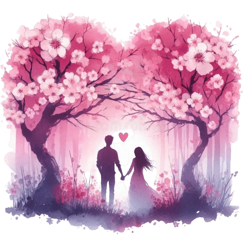 Love, relationship and emotional healing illustration