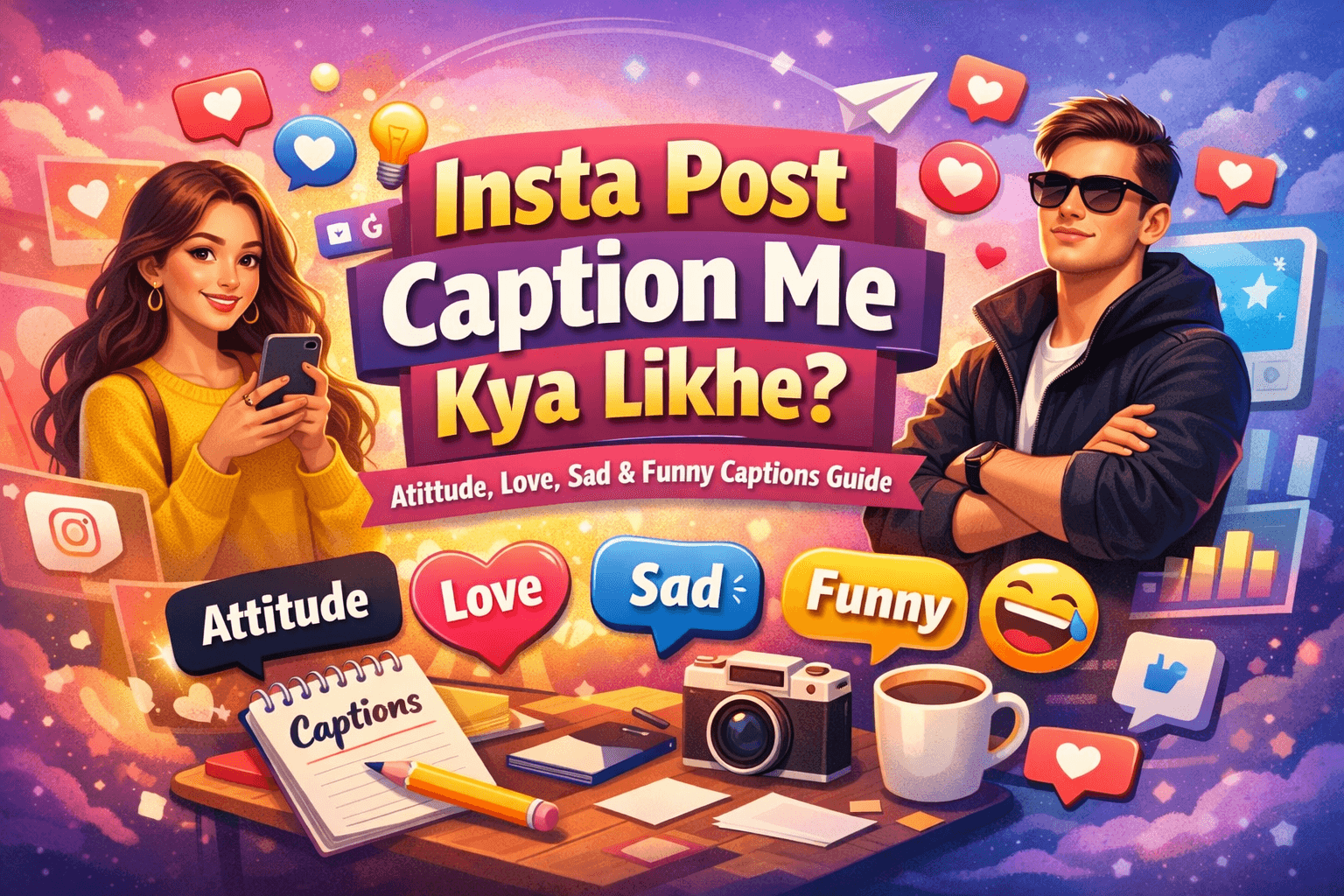 Insta Post Caption Me Kya Likhe